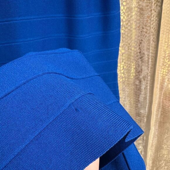 BCBG New York Olympia Royal Blue Bandage Bodycon Stretchy Mini Dress M NWT - Picture 5 of 7